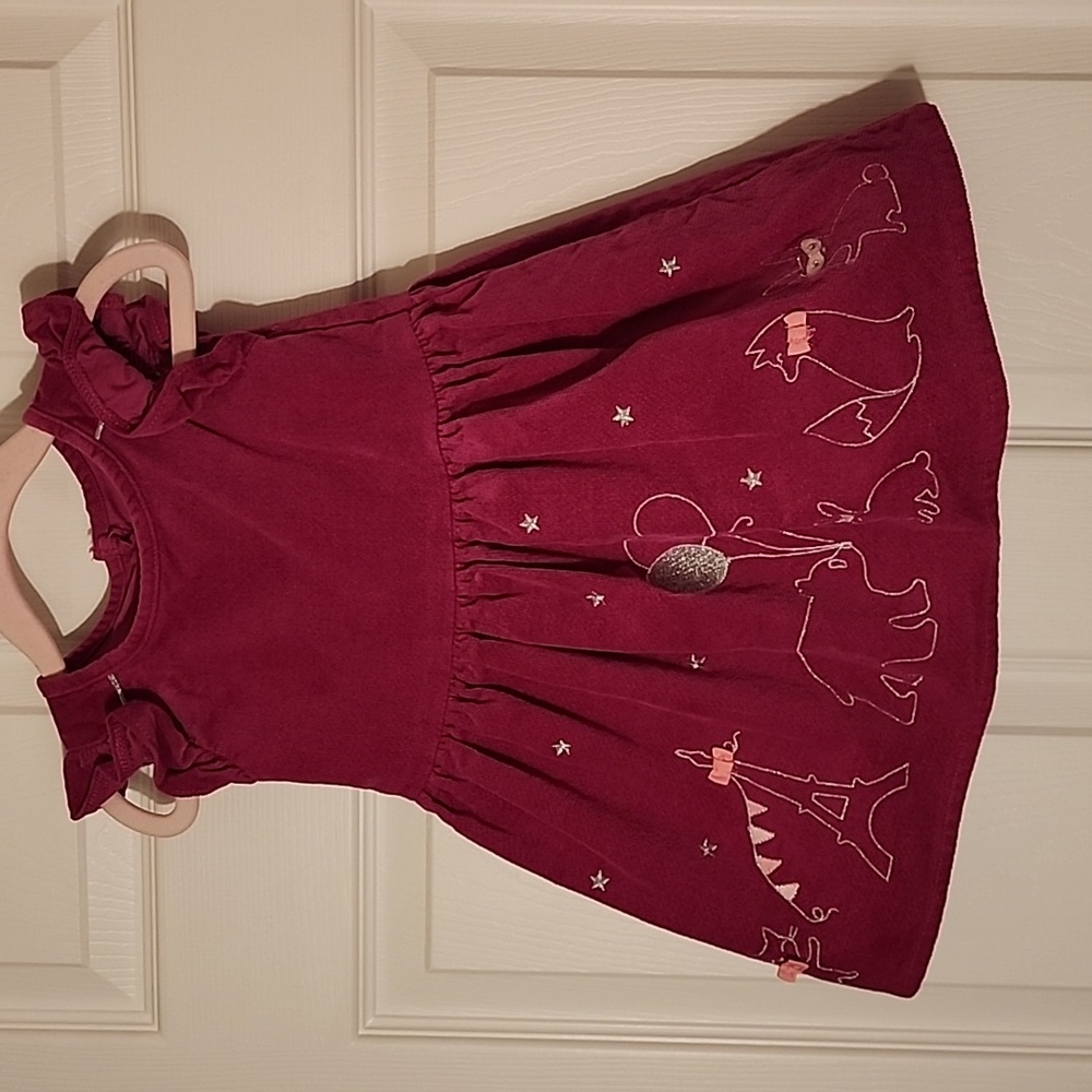 Gymboree 12-18 months dark pink celebration birthday dress